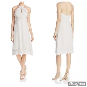 Elliatt Elation Ruffle Dress in Taupe Size XS